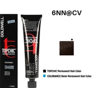 Farby do włosów i szampony koloryzujące - Goldwell Topchic 6NN@CV 60 ml - miniaturka - grafika 1