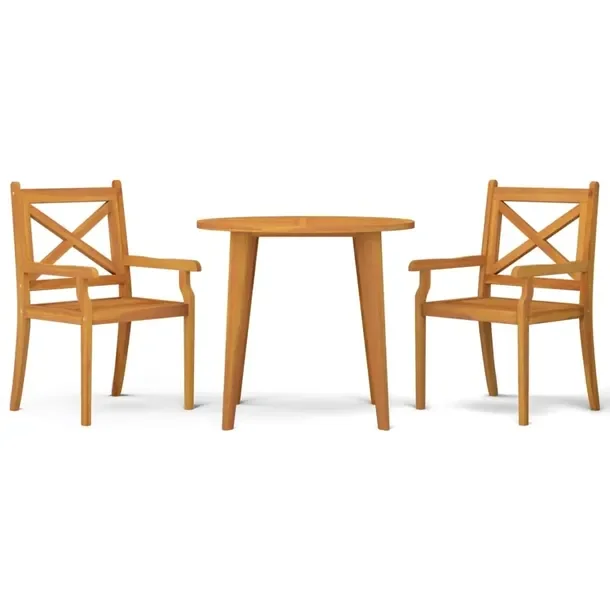 Zestaw Mebli Ogrodowych z Litego Drewna Akacjowego, 85x75 cm, 54x55x90 cm