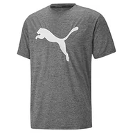 Koszulki męskie - PUMA Koszulka męska Train FAV HEATHER CAT Tee, Puma Black Heather, L - miniaturka - grafika 1