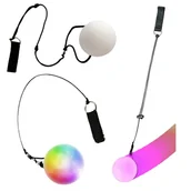 Zabawki zręcznościowe - Kule Do Żonglowania Światłowodowe Ledowe LED 2 Kolorowe - miniaturka - grafika 1