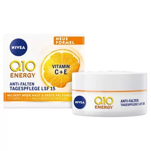 NIVEA Nivea Q10 ENERGY przeciwzmarszczkowy krem do twarzy LSF 15 (50 ml), 100% skóra Q10, witamina C i witamina E, pielęgnacja dzienna łagodzi zmarszczki i zapewnia jędrność skóry. - Kremy do twarzy - miniaturka - grafika 1