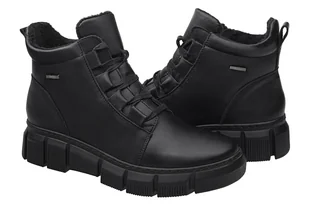 Trzewiki Botki HELIOS Komfort 523 2-011 Czarne ocieplane na Haluksy - Botki damskie - miniaturka - grafika 2