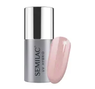 Lakiery hybrydowe - Semilac T17 Top do lakierów hybrydowych Semilac Top No Wipe Sparkling Pink 7ml - miniaturka - grafika 1