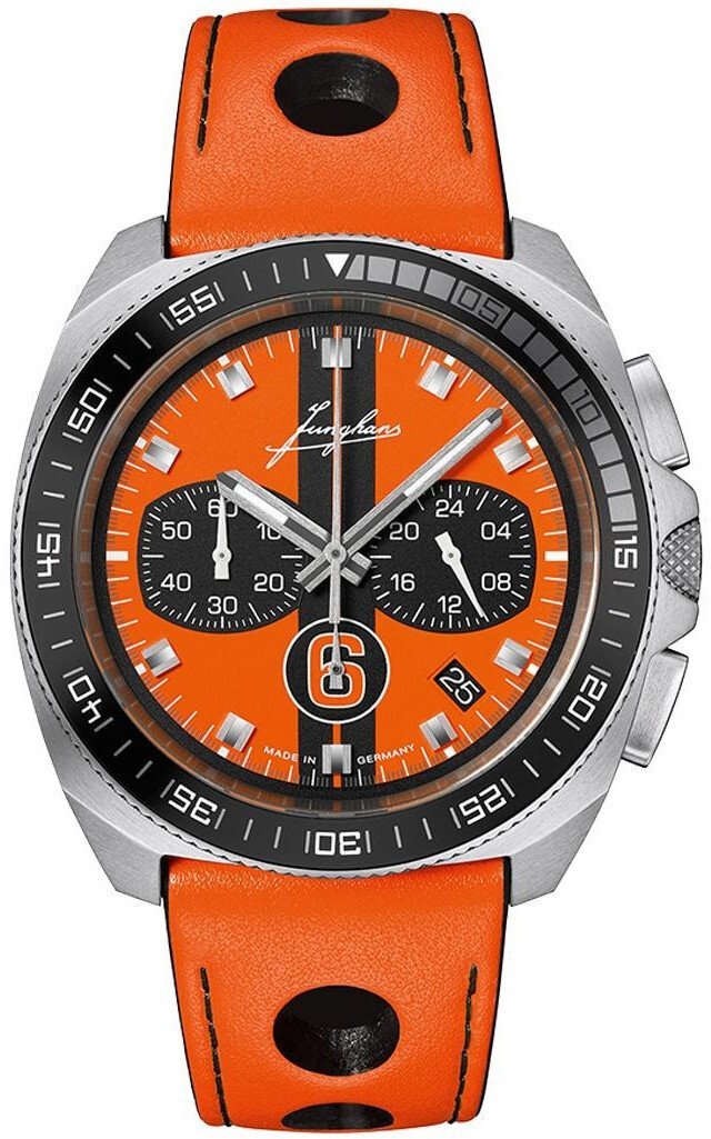 Zegarek Zegarek męski Junghans 41/4557.00 pomarańczowy