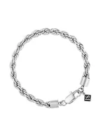 Bransolety męskie - ICED STUFF Bransoletka Rope Białe złoto - miniaturka - grafika 1