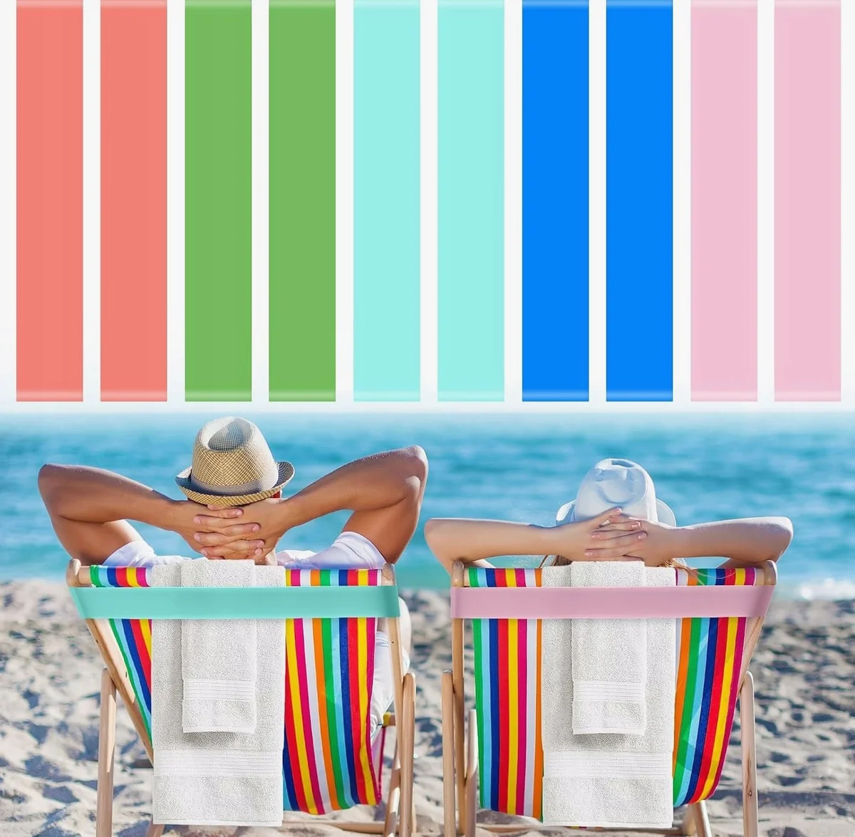 PASKI 10 SZTUK ELASTYCZNE TRWAŁE DO RĘCZNIKÓW PLAŻOWYCH BASENOWYCH UCHWYTY