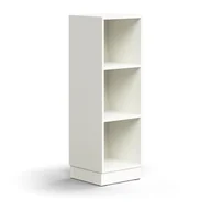 Regały biurowe - Regał QBUS, 2 półki, cokół, 1252x400x400 mm, biały - miniaturka - grafika 1