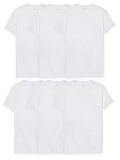 Koszulki męskie - Fruit of the Loom Męski t-shirt Eversoft Cotton Stay Tucked Crew, t-shirt, regularny, 6 szt. w kolorze białym, duży, Regular – 6 sztuk białych – Coolzone pod pachami, L - grafika 1