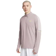 Koszulki sportowe męskie - Męski longsleeve treningowy Under Armour UA Tech Utility 1/4 Zip - beżowy - UNDER ARMOUR - miniaturka - grafika 1