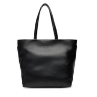 Torebki damskie - Torebka Tommy Hilfiger Th Logotape Tote AW0AW17693 Czarny - miniaturka - grafika 1