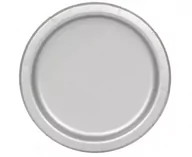 Naczynia i sztućce jednorazowe - Talerzyki papierowe srebrne 23cm 16szt - Godan - miniaturka - grafika 1