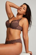 Biustonosze - Hunkemöller Biustonosz nieusztywniany z fiszbinami Diva Brązowy - miniaturka - grafika 1