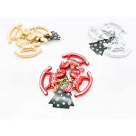 Ozdoby bożonarodzeniowe - Zawieszka plastikowa konik na biegunach 8 cm 3 sztuki czerwony / złoty / srebrny - miniaturka - grafika 1