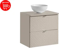 Meble łazienkowe - Zestaw meblowy 60cm z blatem i umywalką nablatową Domi - miniaturka - grafika 1