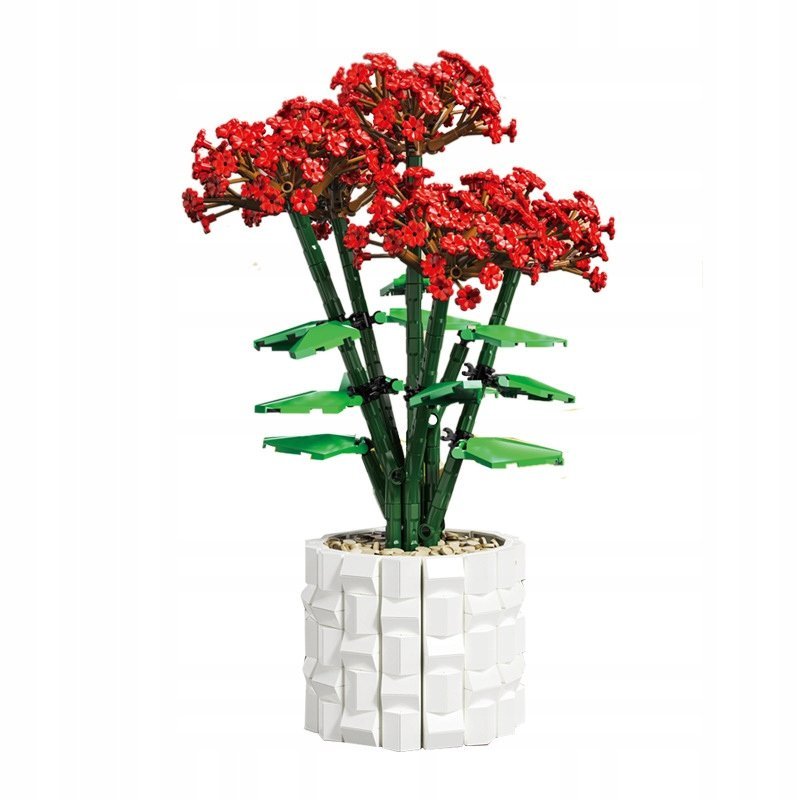 Klocki Kwiaty Pentagram Flower 926 el. Bukiet w Doniczce Prezent Dekoracja
