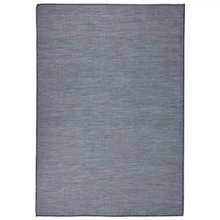 vidaXL Dywan zewnętrzny o płaskim splocie, 140x200 cm, niebieski - Dywany zewnętrzne - miniaturka - grafika 1