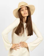 Czapki męskie - KAPELUSZ fedora letni SŁOMIANY DAMSKI MĘSKI panama SŁOMKOWY pleciony - miniaturka - grafika 1