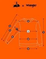 Bluzy męskie - Wrangler SOLID SWEATSHIRT bluza bawełniana męska małe logo M - miniaturka - grafika 1