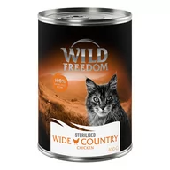 Mokra karma dla kotów - Wild Freedom Adult Sterilised, 6 x 400 g - bez zbóż - Wide Country Sterilised - czysty kurczak - miniaturka - grafika 1