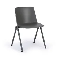 Fotele i krzesła biurowe - Krzesło konferencyjne PLUS, szary - miniaturka - grafika 1