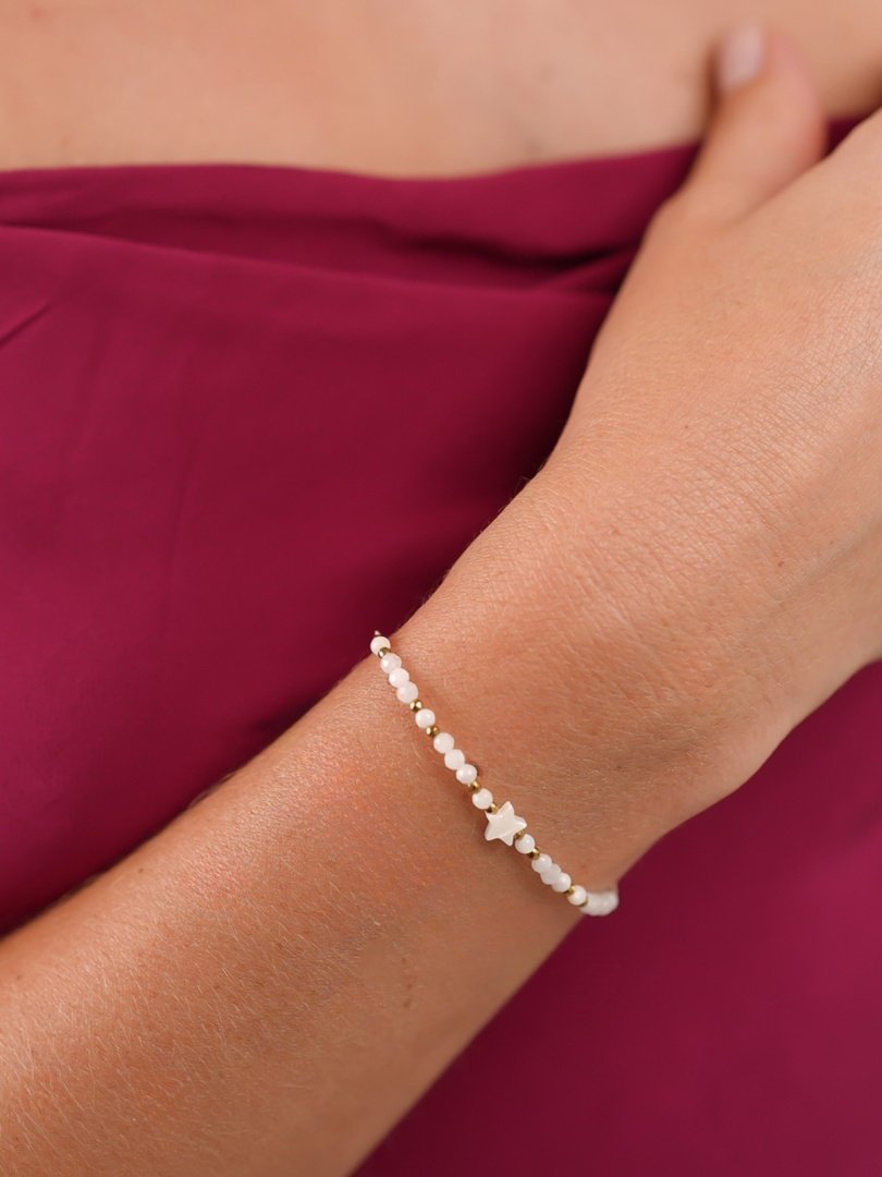 Bransoletka Świąteczna z dedykacją - Księżycowa Gwiazdka byNADI