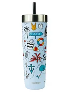 Kubki termiczne - Kubek termiczny ze słomką Contigo Luxe Tumbler 720ml - Summer - Periwinkle - miniaturka - grafika 1