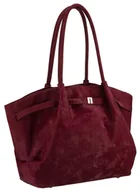 Torebki damskie - Torebka damska shopperka Peterson na ramię pojemna miejska shopper bag burgund - miniaturka - grafika 1