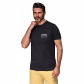 Koszulki męskie - Koszulka męska dzianinowa z nadrukiem REGULAR czarna V2 OM-TSPT-0231 r. XXL - miniaturka - grafika 1