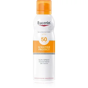 Eucerin Sun Spray spray transparentny do opalania do skóry wrażliwej i trądzikowej SPF50+ Dry Touch 200 ml - Kremy do twarzy z filtrem - miniaturka - grafika 1