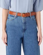 Paski - WRANGLER PERFORATED BELT COGNAC W0J5U1X81 75 - miniaturka - grafika 1