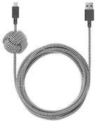 Kable USB - Kabel USB Native Union USB-A - Lightning 3 m Czarny Biały NCABLE-KV-L-ZEB - miniaturka - grafika 1