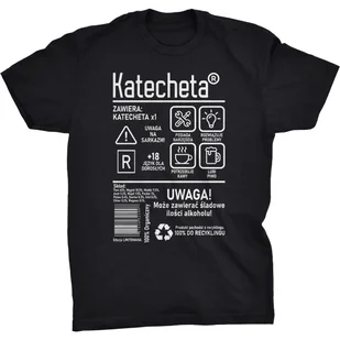 Katecheta Etykieta Koszulka Prezent Dla Katechety - Koszulki męskie - miniaturka - grafika 1