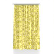 Zasłony - Klasyczna zasłona kolory Żółty pasek dekor 150x230, Fabricsy - miniaturka - grafika 1