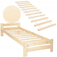 Łóżka - Łóżko 200x90cm Jednoosobowe Drewniane Jasny Brąz +stelaż 1OSOBOWE Producent - miniaturka - grafika 1