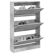 Szafki na buty - Szafka na buty betonowa szara 80x21x125,5 cm materiał drewnopochodny - miniaturka - grafika 1