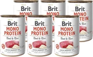 Mokra karma dla psów - Brit MONO PROTEIN Beef Rice WOŁOWINA RYŻ Zestaw 6x 400g  od 95zł +DO 3% ZWROTU W PROGRAMIE LOJALNOŚCIOWYM ZEST MP-BEEFR-6 - miniaturka - grafika 1