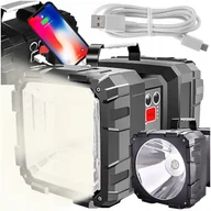 Latarki - LATARKA AKUMULATOROWA LED SZPERACZ ŁADOWANIE USB DWUSTRONNA WODOODPORNA - miniaturka - grafika 1