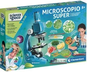Zabawki kreatywne - Zestaw do eksperymentów naukowych Clementoni Super Microscope - miniaturka - grafika 1