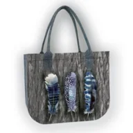 Torebki damskie - Duża damska torba filcowa w piórka Lady Fly Away - miniaturka - grafika 1