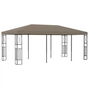 vidaXL Altana, 6 x 3 m, kolor taupe, tkanina - Altany ogrodowe - miniaturka - grafika 1