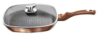 Patelnie - Złota patelnia grillowa z powłoką granitową B8-M25 - miniaturka - grafika 1