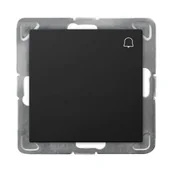 Wyłączniki światła i elektryczne - Ospel IMPRESJA Łącznik zwierny dzwonek czarny metalik ŁP-6Y/m/33 ŁP-6Y/m/33 - miniaturka - grafika 1