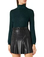 Swetry damskie - Naf Naf Damski sweter Mlucie cm, ciemnozielony, XL - miniaturka - grafika 1