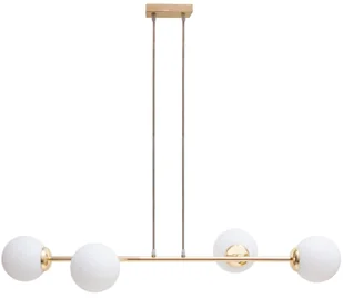 Żyrandol na lince FIRA 4xE27/60W/230V złoty - Lampy sufitowe - miniaturka - grafika 1