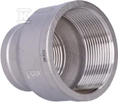 Łączniki, trójniki, kształtki - Mufa gwintowana ze stali nierdzewnej redukcyjna 2" x 1 1/4" - miniaturka - grafika 1