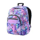 Plecaki - TOTTO MA04ECO021-2416N-4QH, Plecak Unisex dzieci, fioletowy, duży, Fioletowy, L - miniaturka - grafika 1