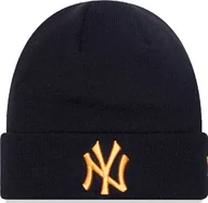 Czapki damskie - New Era Czapka zimowa NEW ERA NYY League Knit Beanie czarna - miniaturka - grafika 1