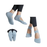 Skarpetki damskie - Skarpetki antypoślizgowe ABS sport do joga, fitness, pilates niebieskie - miniaturka - grafika 1