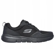 Buty sportowe męskie - Buty skórzane męskie Skechers Flex Advantage 3 Na Co Dzień 52954BBK - miniaturka - grafika 1