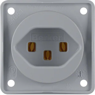 Hager Polo Integro Flow Gniazdo z/u /Szwajcaria/ typ 23 szary mat 962592506 962592506 - Gniazdka elektryczne - miniaturka - grafika 1
